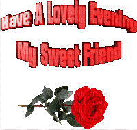 text letter friend evening red flower  gif  anime animated animation      tube - Bezmaksas animēts GIF