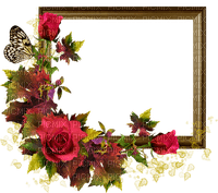 Roses frame - zdarma png