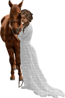 kvinna-häst - png gratis