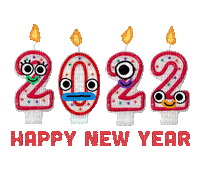 happy new year 2022 text gif - Darmowy animowany GIF