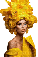 Женщина в желтом - png ฟรี