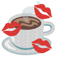 Coffee with kisses Emoji Kitchen - δωρεάν png