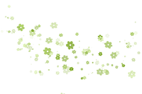 Green flowers overlay scrap [Basilslament] - bezmaksas png