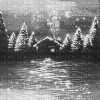 Y.A.M._Winter New year background black-white - GIF animate gratis