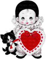 Kaz_Creations Valentine Deco Love Cute Mime Kitten - png ฟรี