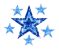 Blue stars animated deco [Basilslament] - Zdarma animovaný GIF