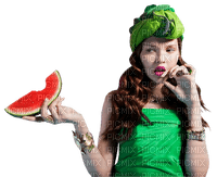 Kaz_Creations Woman  Women Femme Fruit Melon - PNG gratuit