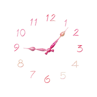 Time Clock Pink - Bogusia - gratis png