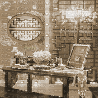 Y.A.M._Japan Interior background Sepia - Free animated GIF