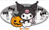 kuromi halloween graphic - Gratis animerad GIF