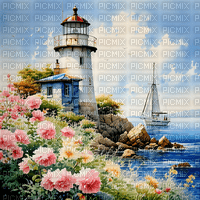 Background. Lighthouse. Summer. Leila - gratis png