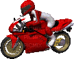 Moto rouge - GIF animé gratuit