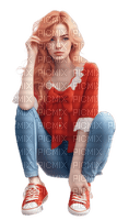Woman. Red hair. Leila - 免费PNG