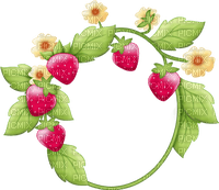 Frame Strawberry Red Green Charlotte - Bogusia - PNG gratuit