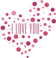 Kaz_Creations Valentines Heart Love Text I Love You - PNG gratuit