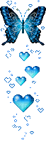 mavi kalpli kelebek - Ücretsiz animasyonlu GIF