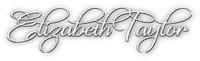 soave Elizabeth Taylor text white - PNG gratuit