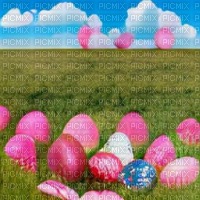 Easter Eggs in Field - Free PNG