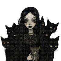 gothic woman illustrated - ilmainen png