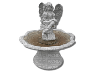 fountain brunnen fontaine  spring printemps garden jardin deco tube angel ange - Free PNG