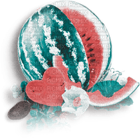 soave deco summer watermelon teal pink - PNG gratuit