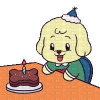 puppy bday - Free animated GIF