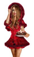 woman femme frau beauty tube human person people love valentine valentin red cake birthday - PNG gratuit