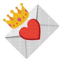 emojikitchen love letter with crown - δωρεάν png
