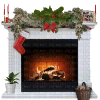 Noël.Fireplace.Christmas.Navidad.Victoriabea - Nemokamas animacinis gif