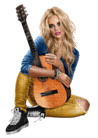 minou-woman-kvinna-gittar-guitar - png gratis