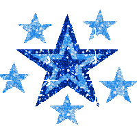 نجوم زرقاء - GIF animasi gratis