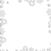Snowflakes.Frame.White - Free PNG