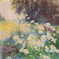 kikkapink background  animated spring painting - Gratis geanimeerde GIF