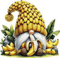 ♡§m3§♡ kawaii banana fruit yellow gnome - png gratis