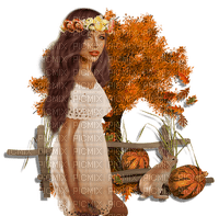 Woman. Fall. Autumn. Leila - Free PNG