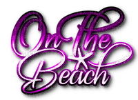 On The Beach.Text.Purple - By KittyKatLuv65 - besplatni png