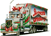 Christmas car, truck, bp - Бесплатный анимированный гифка