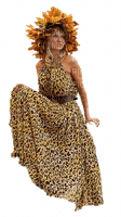 woman autumn leopard dress femme automne