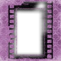 kikkapink grunge purple movie frame - Free PNG