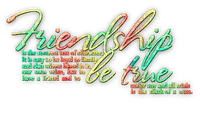 soave text friends friendship pink green yellow - PNG gratuit