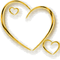 gold heart - GIF animado gratis