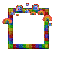 Small Rainbow Frame - GIF animado gratis