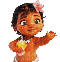 baby Moana - Animovaný GIF zadarmo
