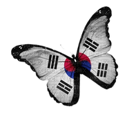 butterfly south korea flag - PNG gratuit