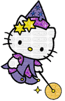 Hello kitty chapeau etoile violet Debutante - Безплатен анимиран GIF