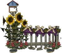 Kaz_Creations Deco Flowers Flower  Colours Garden Fence - zdarma png