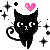 black cat - GIF animado grátis