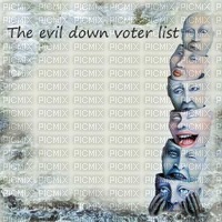 the evil down voter list - bezmaksas png