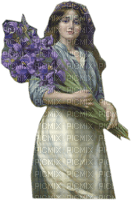 loly33 femme vintage iris - gratis png