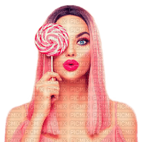 woman with candy by nataliplus - darmowe png